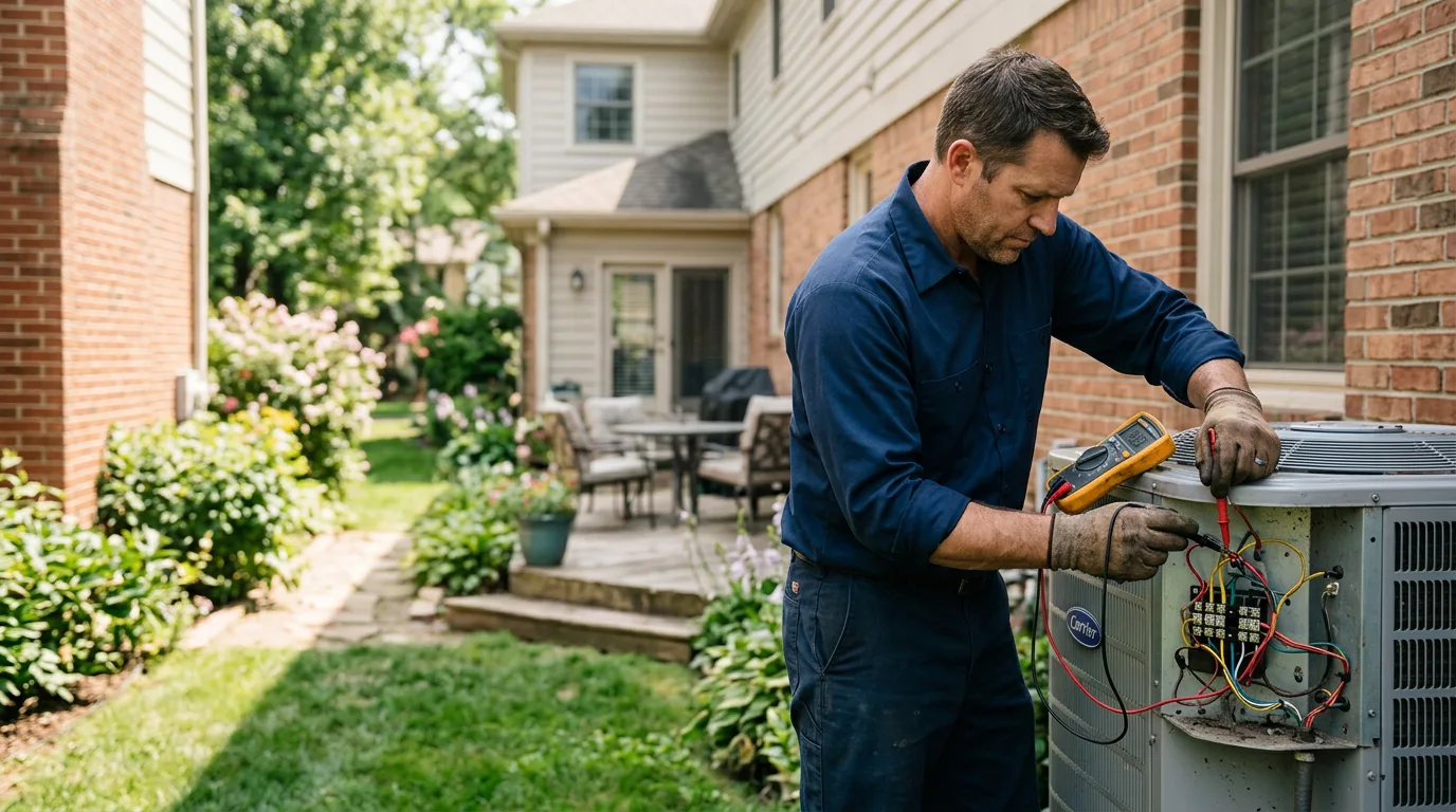 HVAC technician working near Riverside, WY